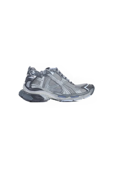 Runner Sneaker in Grey/Navy/Light Blue