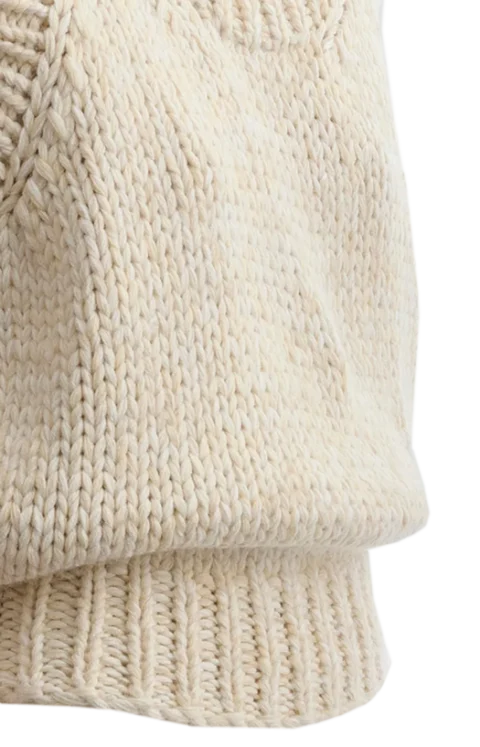 Handknit Vest in Cream Wool — снимка 3