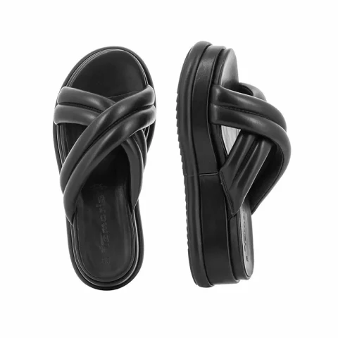 Дамски Равни Чехли TAMARIS – 1-1-27208-20 001 BLACK — снимка 5