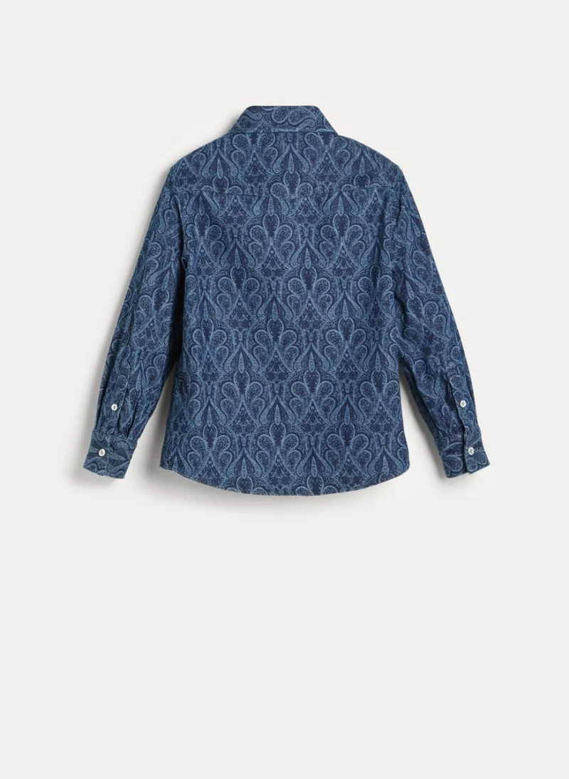 Риза от деним 'Paisley' Brunello Cucinelli Kids 4-6 — снимка 2