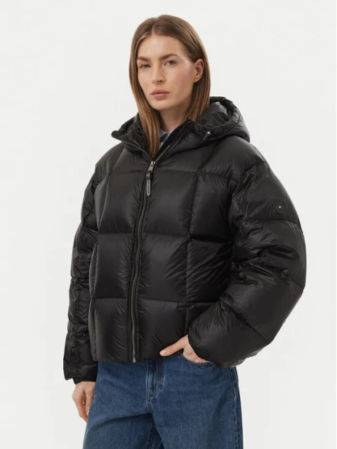 Tommy Hilfiger Пухено яке WW0WW51517 Черен Relaxed Fit
