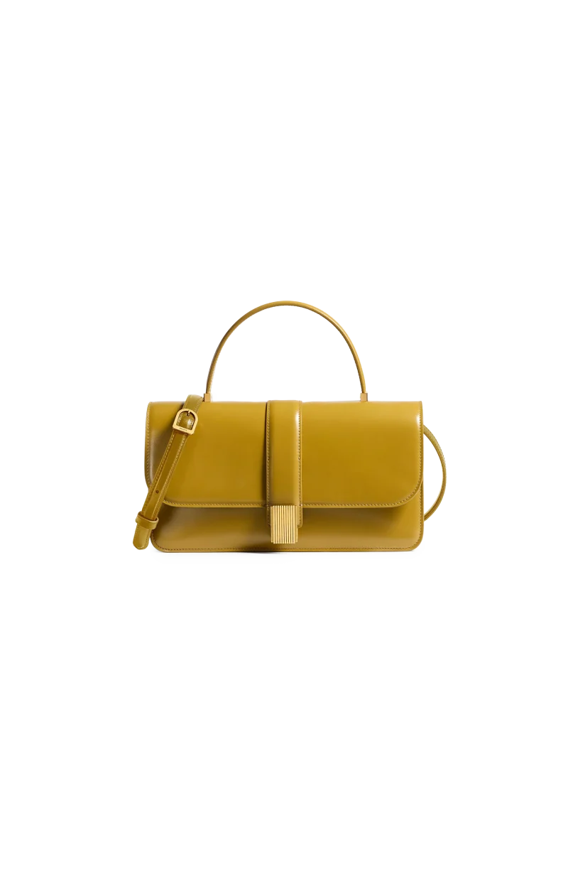 Blake Top Handle Bag in Golden Olive