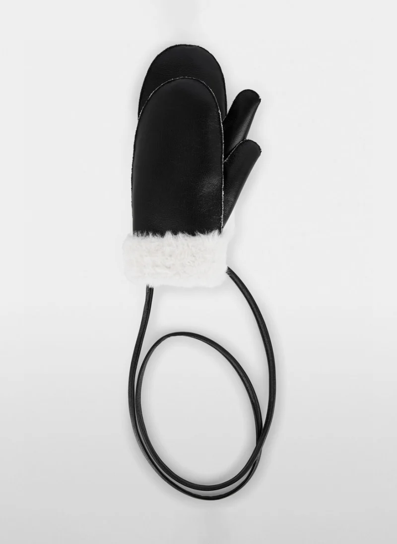 Кожени ръкавици с контрастни детайли Marc Cain Sports