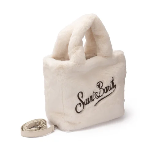 Дамска бяла чанта Mini Vanity SAINT BARTH — снимка 5