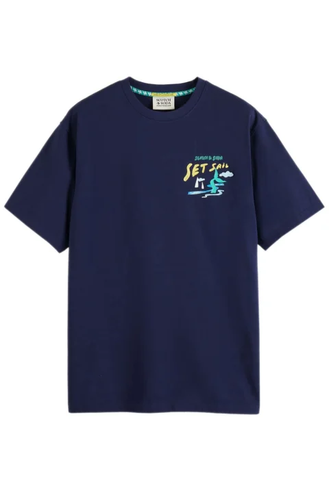 T-Shirt Front Back Sailor Artwork 175569 SC6865 navy blue