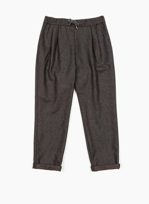 Панталон от фина вълна Brunello Cucinelli Kids 8-10 — снимка 4