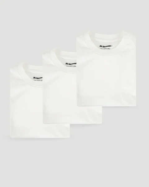 Men's 3-Pack Short-Sleeved T-Shirt Set in White — снимка 3