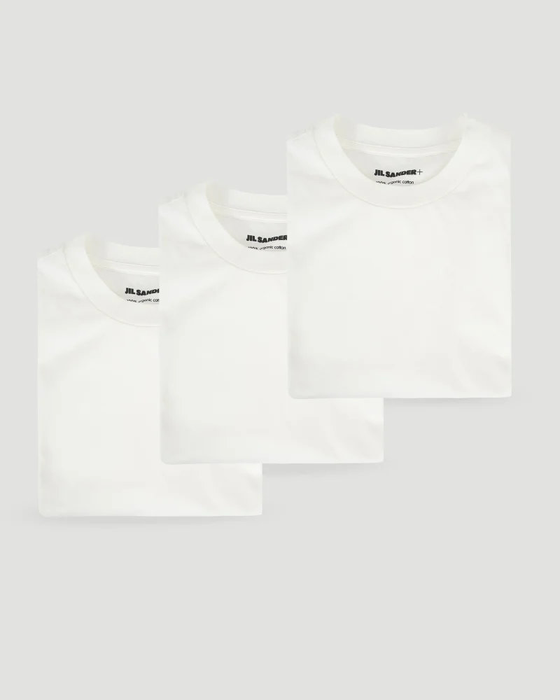 Men's 3-Pack Short-Sleeved T-Shirt Set in White — снимка 3