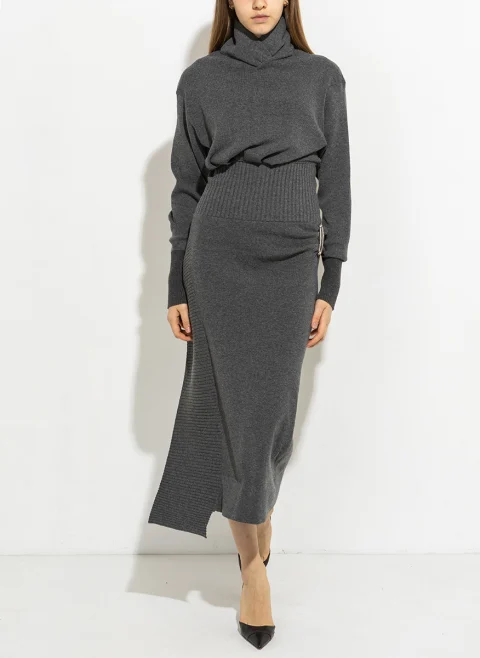 Рокля от плетиво с рипс Lanvin