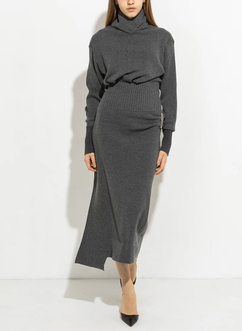 Рокля от плетиво с рипс Lanvin