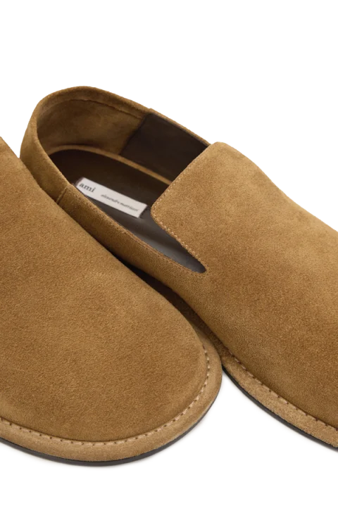 Brown Cow Leather Midi Slippers — снимка 4