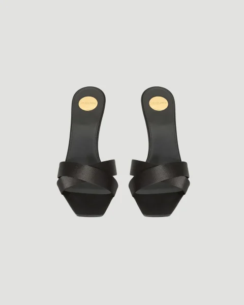 Opyum Mules in Satin Crepe — снимка 3
