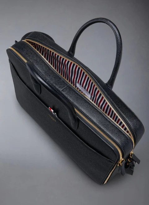 Кожена чанта 'Business' Thom Browne — снимка 5