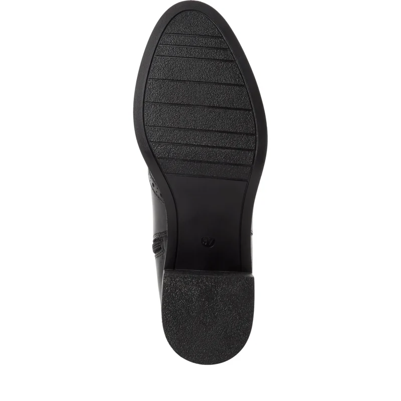 Дамски Боти На Ток TAMARIS – 1-25015-47-003 BLACK LEATHER — снимка 6