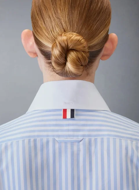 Раирана риза с контрастни кантове Thom Browne — снимка 4