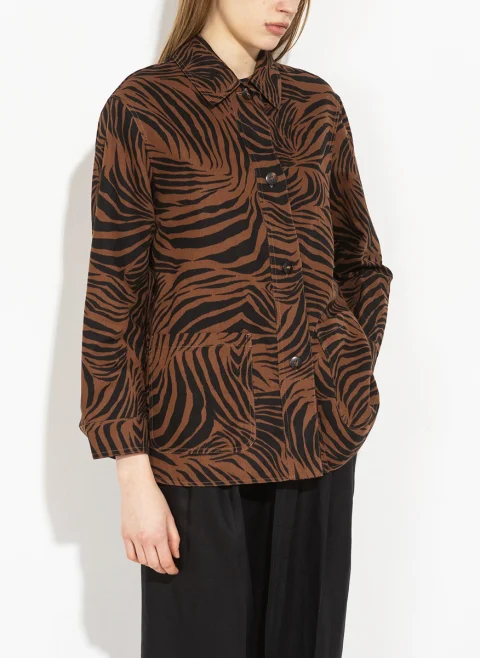 Риза с принт Max Mara Studio Mstpanino — снимка 5