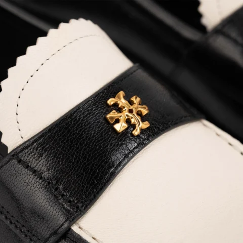 Дамски черно-бели мокасини TORY BURCH — снимка 8