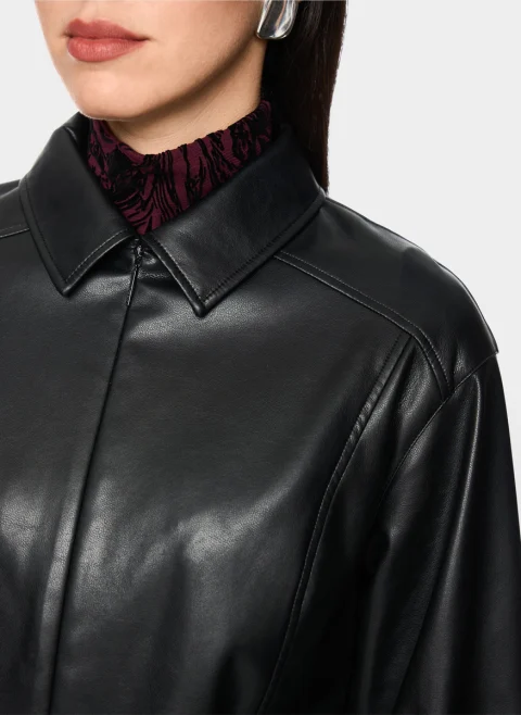 Рокля 'Leather look' Marc Cain Collections — снимка 4