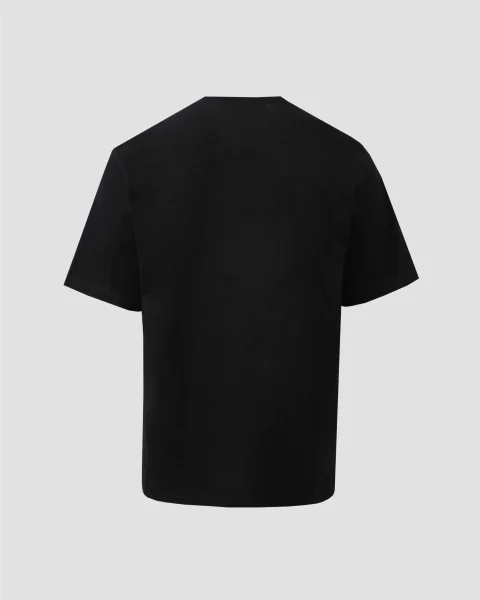 Cotton T-Shirt in Black — снимка 3