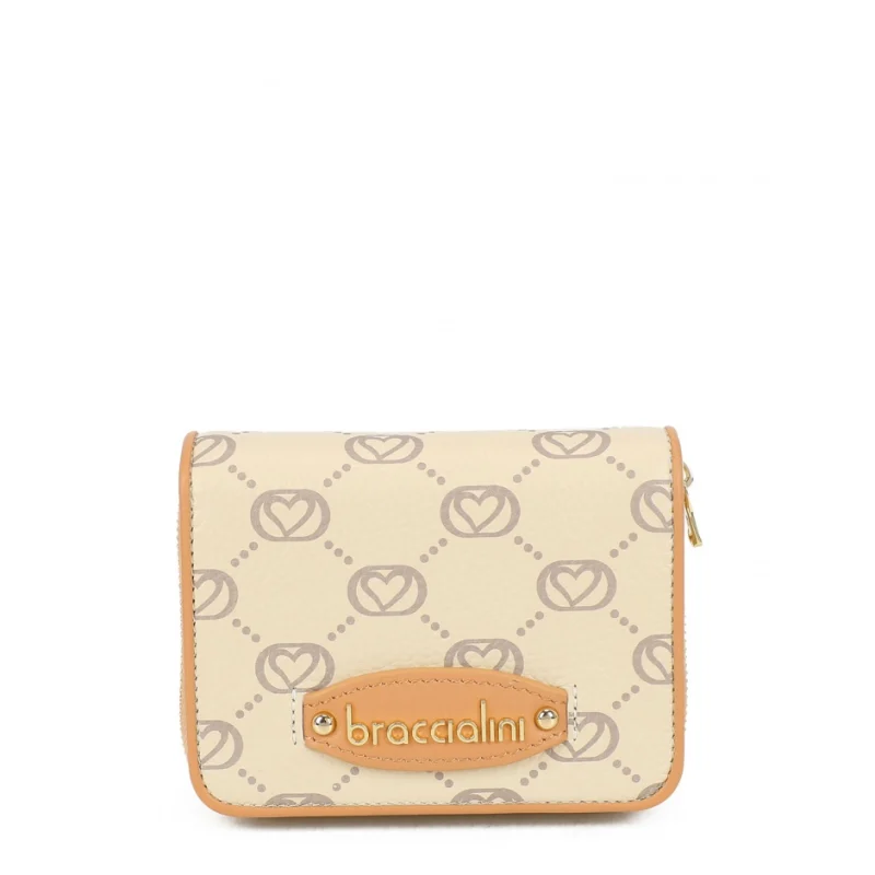 Дамски бежов портфейл Monogram Braccialini