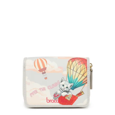 Дамски бежов портфейл Over the clouds Braccialini