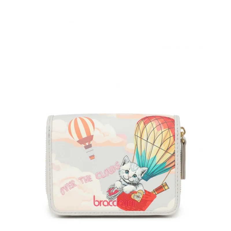 Дамски бежов портфейл Over the clouds Braccialini