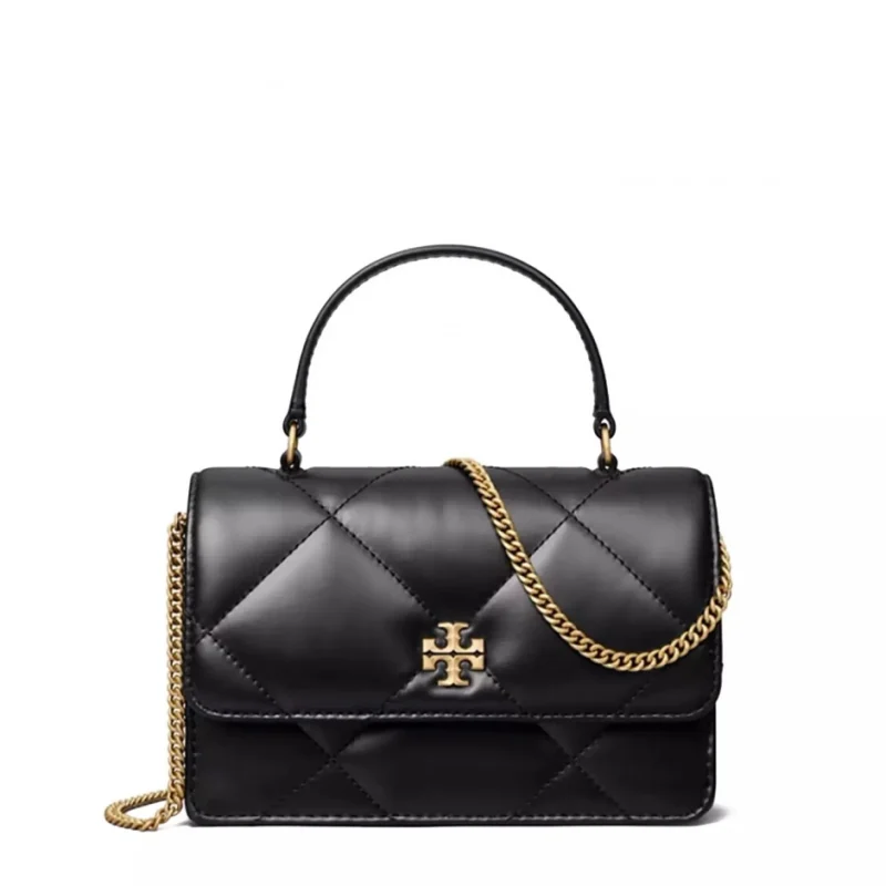 Дамска черна чанта MINI KIRA DIAMOND TORY BURCH