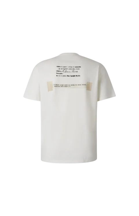 T-Shirt with Logo in Ivory — снимка 2