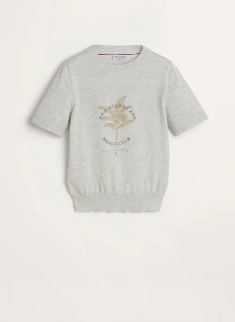 Тишърт с принт 'The Golden Age' Brunello Cucinelli Kids 8-10