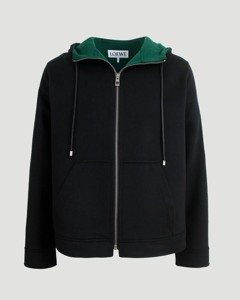 Hooded Jacket in Wool and Cashmere