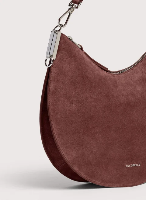 Велурена чанта Coccinelle Sunup Medium — снимка 3