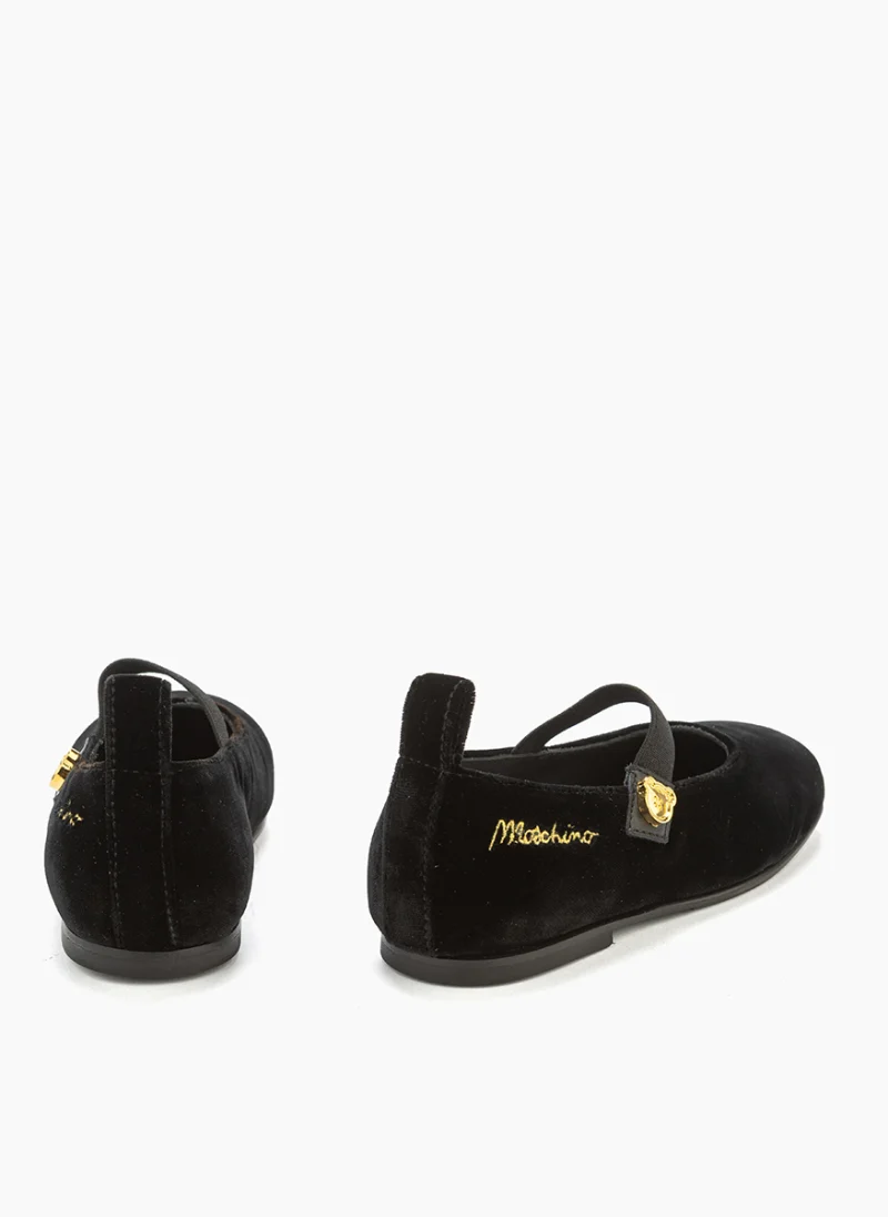 Балеринки с метален детайл Moschino Kids — снимка 3