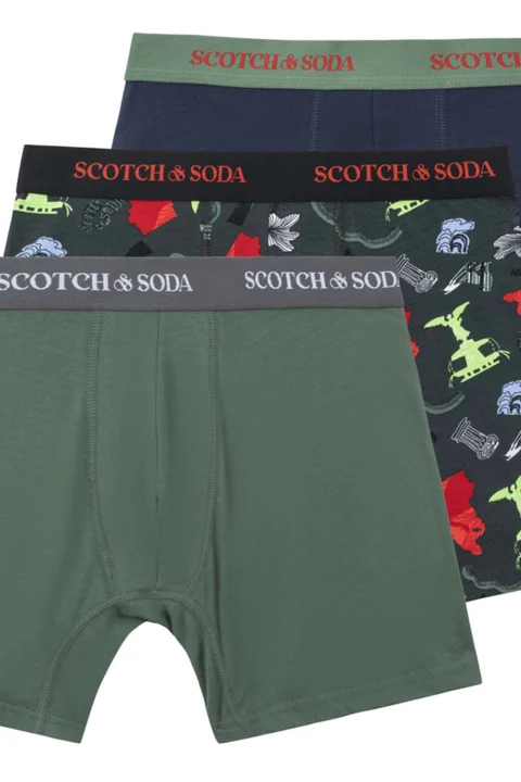 Бельо (Pack of 3) Stretch Boxer Brief SSSP25M153378 SC305 medium green — снимка 2