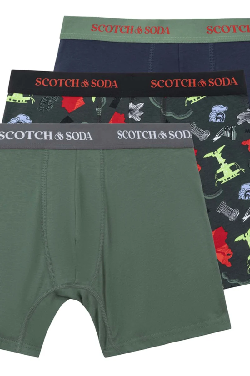 Бельо (Pack of 3) Stretch Boxer Brief SSSP25M153378 SC305 medium green — снимка 2