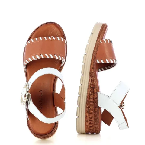 Дамски Сандали На Платформа VERONELLA – 030-344-3565 WHITE/COCONUT — снимка 5