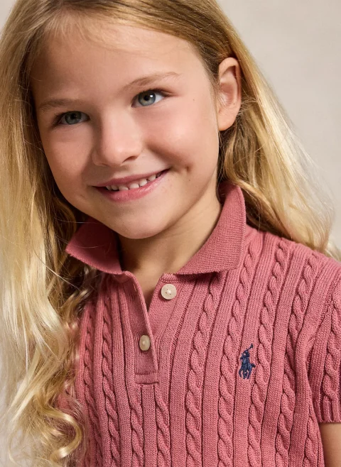 Полошърт 'Cable-knit' Ralph Lauren Kids 2-7 — снимка 3