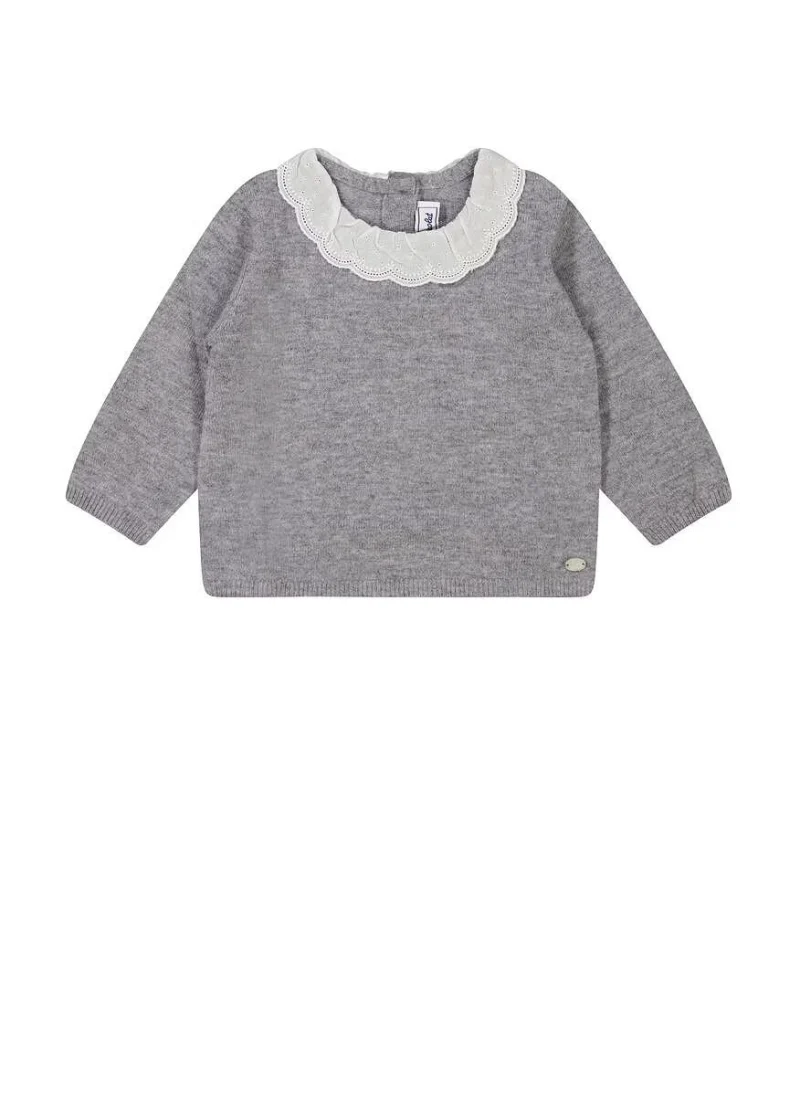 Пуловер с бродирана яка Tartine et Chocolat — снимка 2