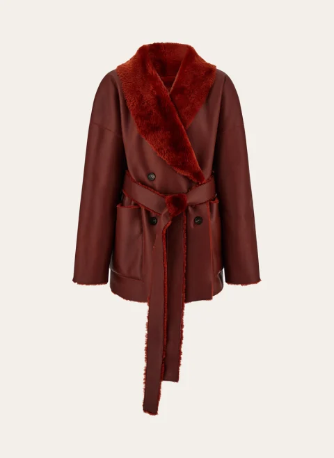 Двулицево палто 'shearling' Ferragamo — снимка 8