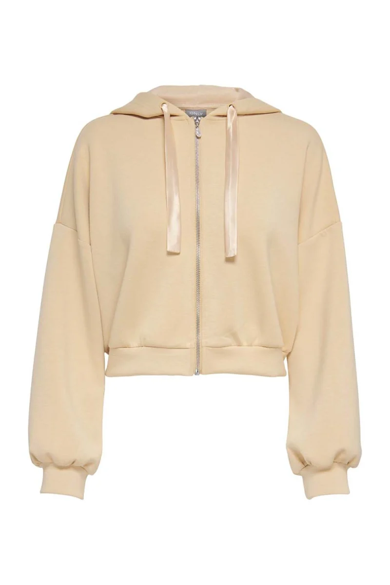 Жилетки Onlscarlett L/S Sateen Mix Zip Hood Swt 15277099 14-1208 TCX Irish Cream