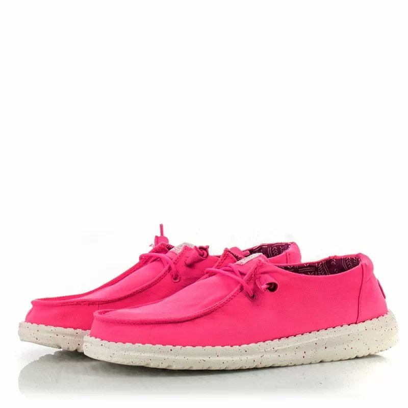 Дамски Ежедневни HEY DUDE – 40902-676 WENDY STRETCH NEON PINK — снимка 3
