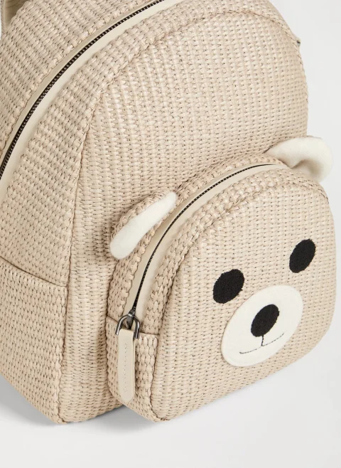 Раница мече 'Raffia effect' Brunello Cucinelli Kids — снимка 3