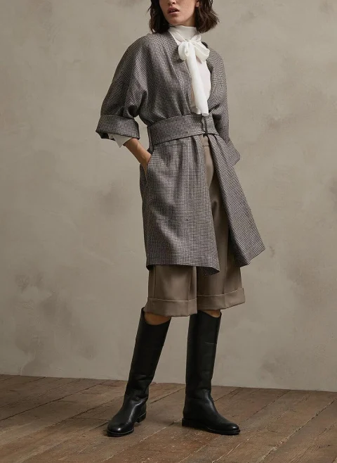 Блуза от копринен креп Brunello Cucinelli