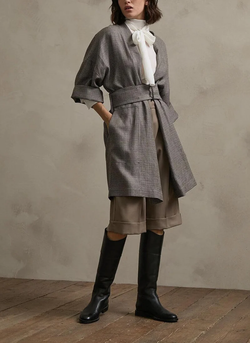 Блуза от копринен креп Brunello Cucinelli