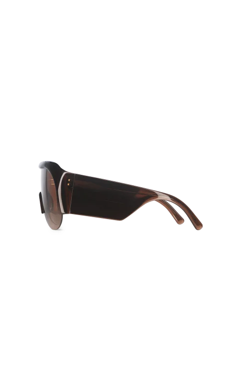 Half Bombé Sunglasses in Dark Brown Acetate — снимка 2