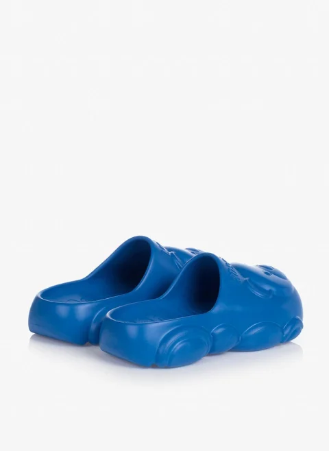 Чехли с лого надлис Moschino Kids — снимка 3