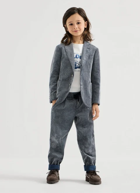 Тишърт с принт Brunello Cucinelli Kids 12 — снимка 8
