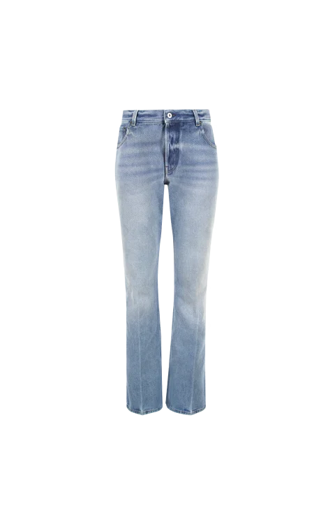 Washed Denim Five-Pocket Jeans