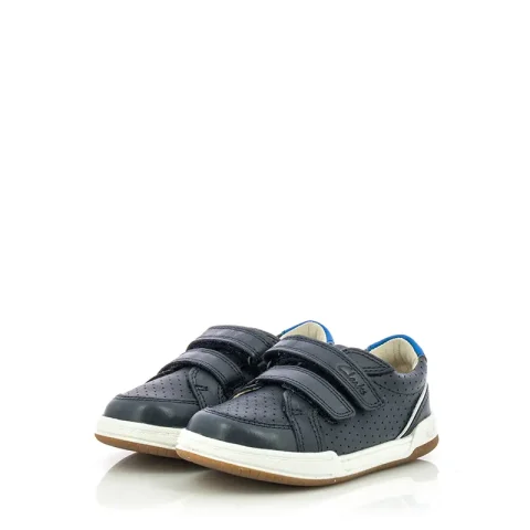 Сникърс Момчета CLARKS – 26158988 Fawn Solo T Navy Leather — снимка 2
