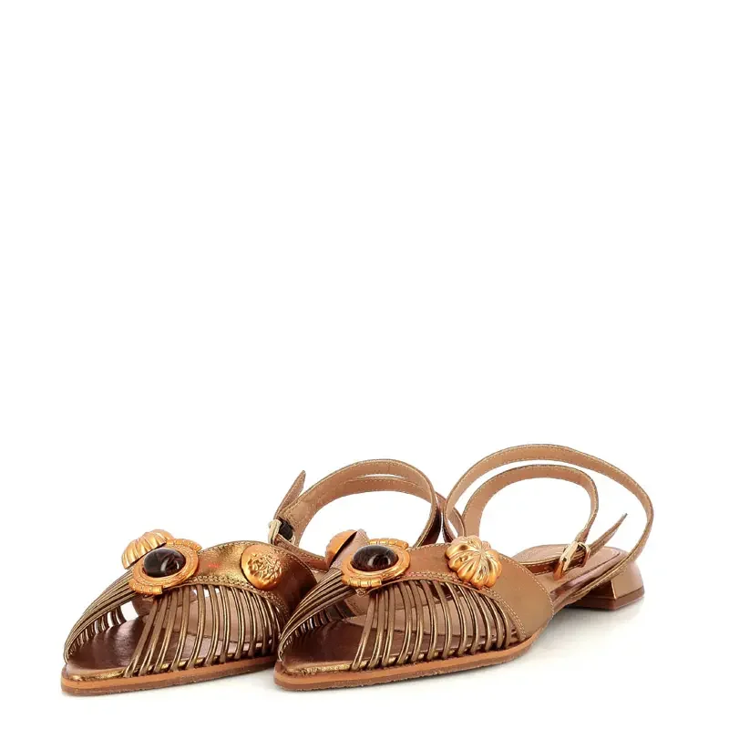 Дамски Равни Сандали FERRUCCI – 2520705 CRISTAL BRONZE — снимка 4