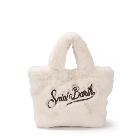 Дамска бяла чанта Mini Vanity SAINT BARTH